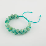 Amazonit 8mm Çift Sıra Makrome Doğal Taş Bileklik