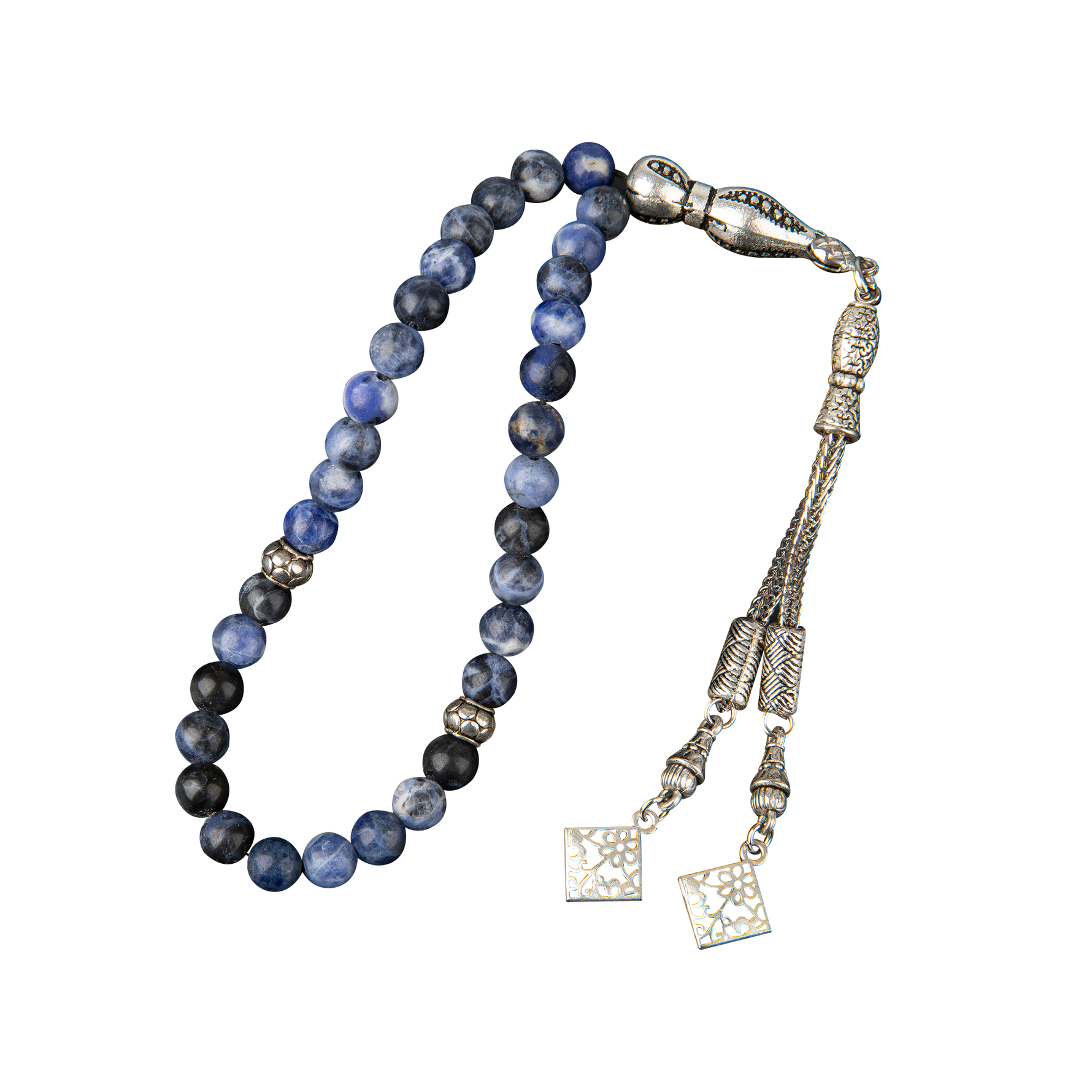 Sodalit Doğal Taş Tesbih 33lük - 6mm