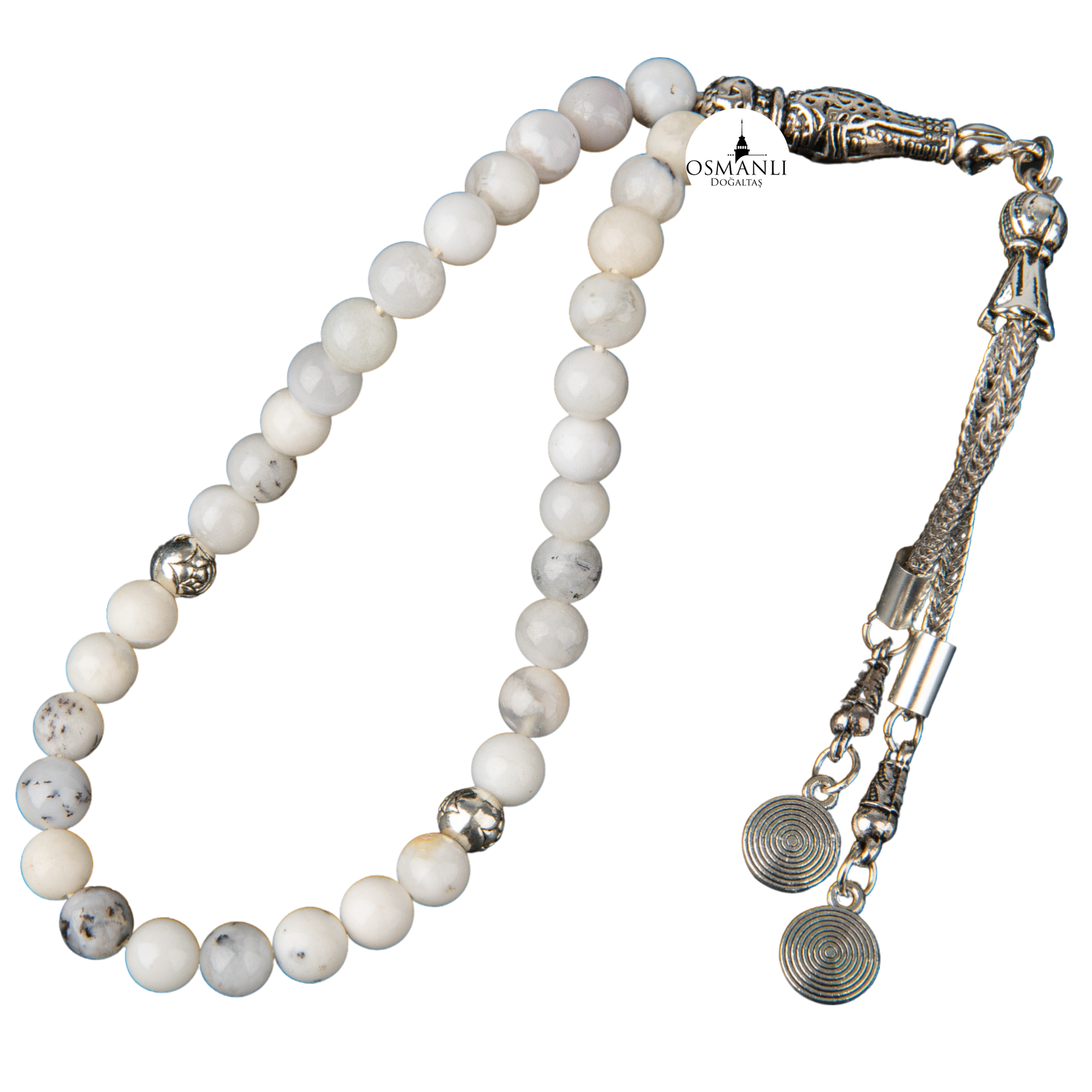 Süt Opal Doğal Taş Tesbih 33lük - 6mm