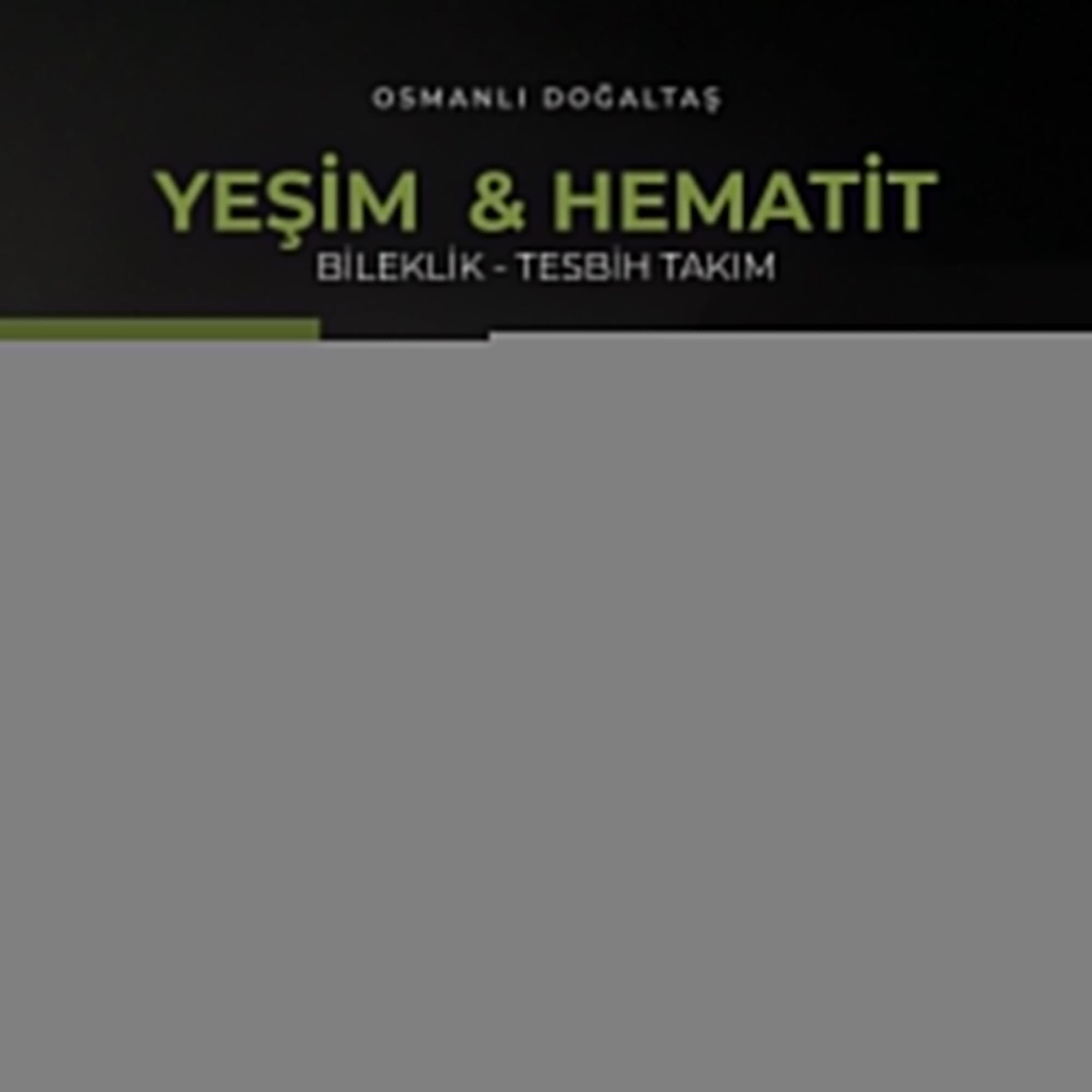 Yeşim-Hematit Doğal Taş Tesbih Bileklik Seti