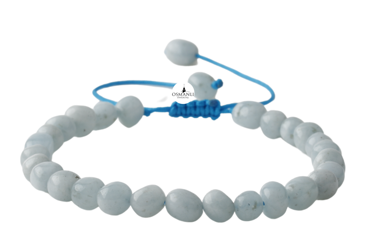 Akuamarin Natürel Kesim Doğal Taş Bileklik