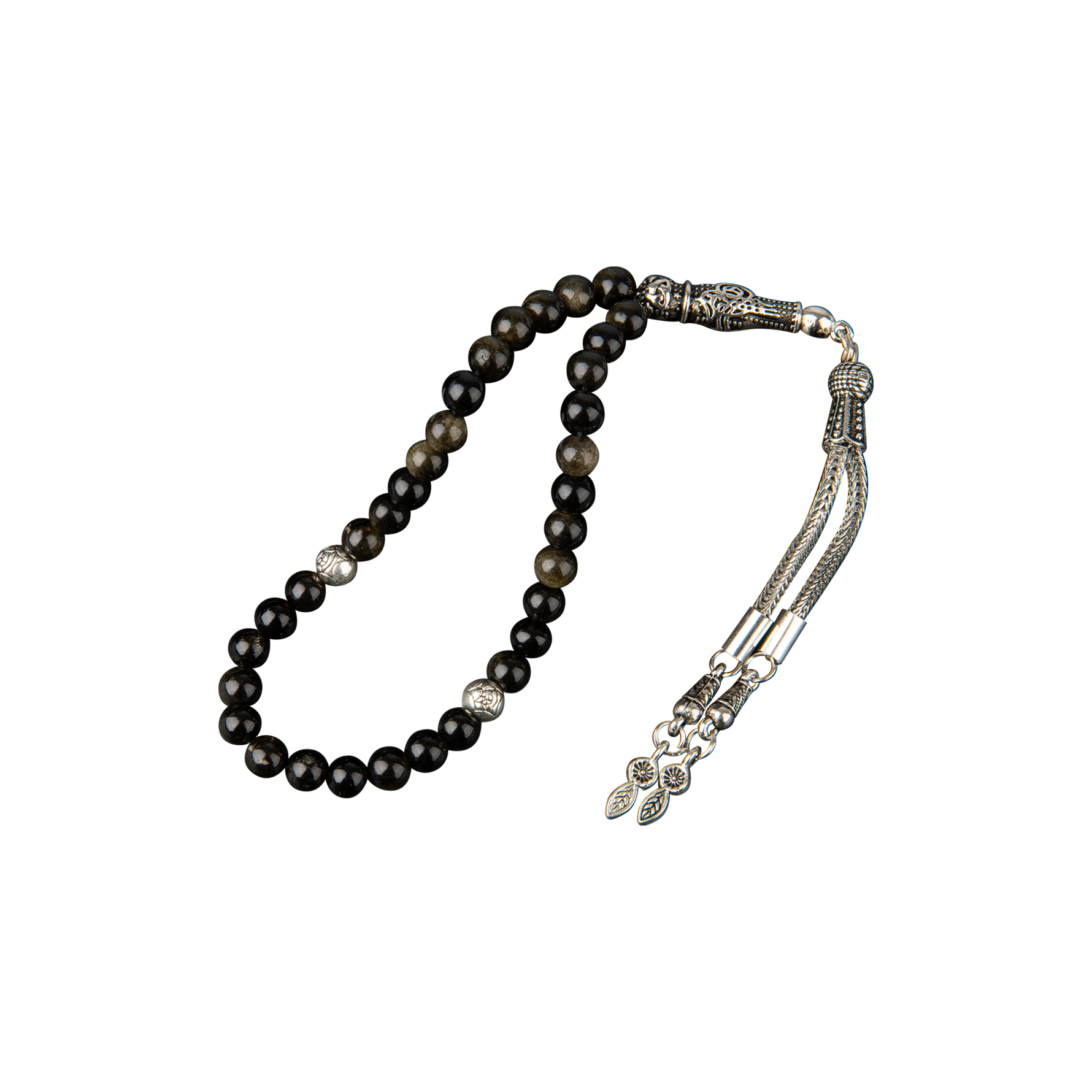 Golden Obsidyen Doğal Taş Tesbih 33lük - 6mm