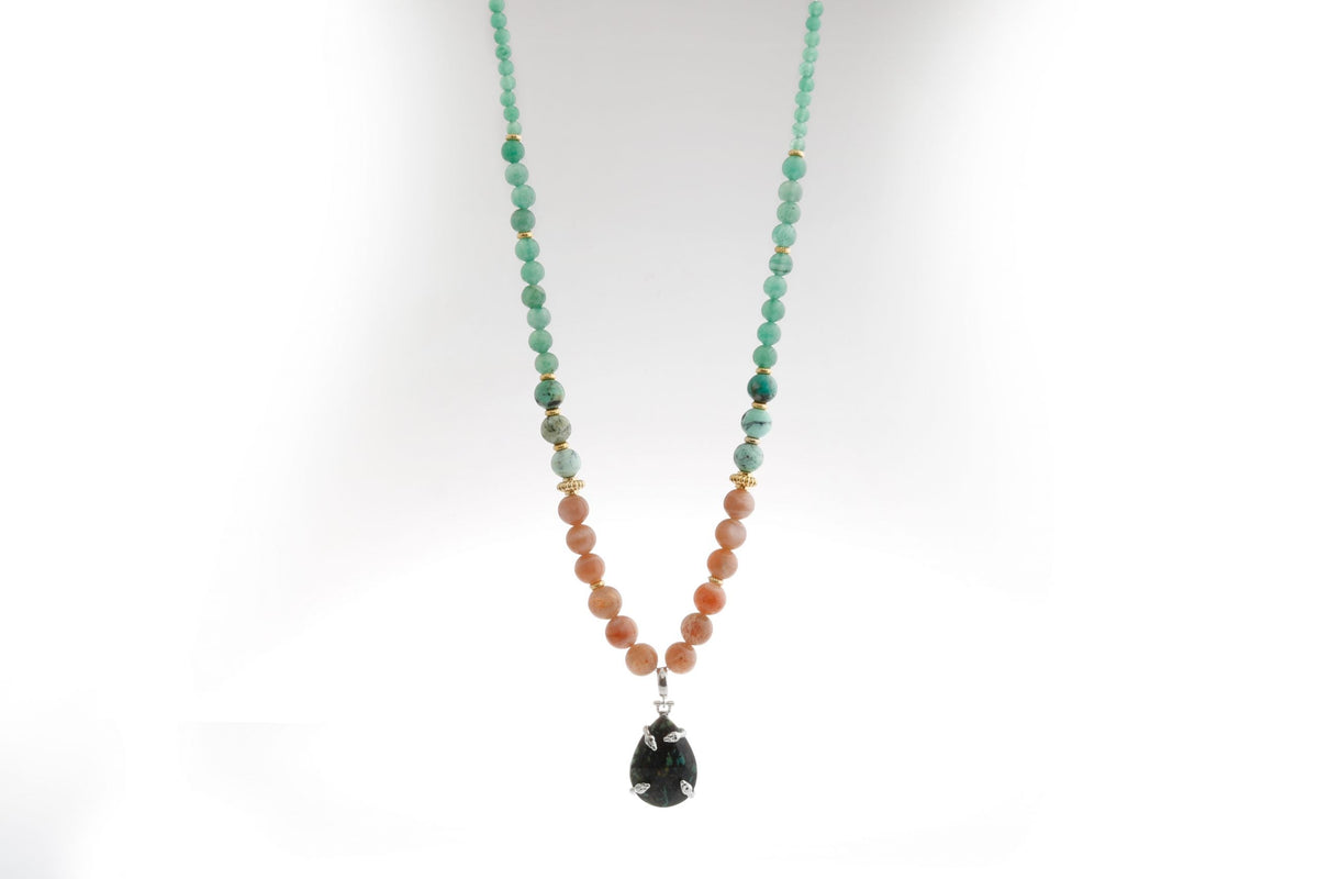 Alani, Aventurin Güneş Taşı İspanyol Varisit Doğal Taş Kolye