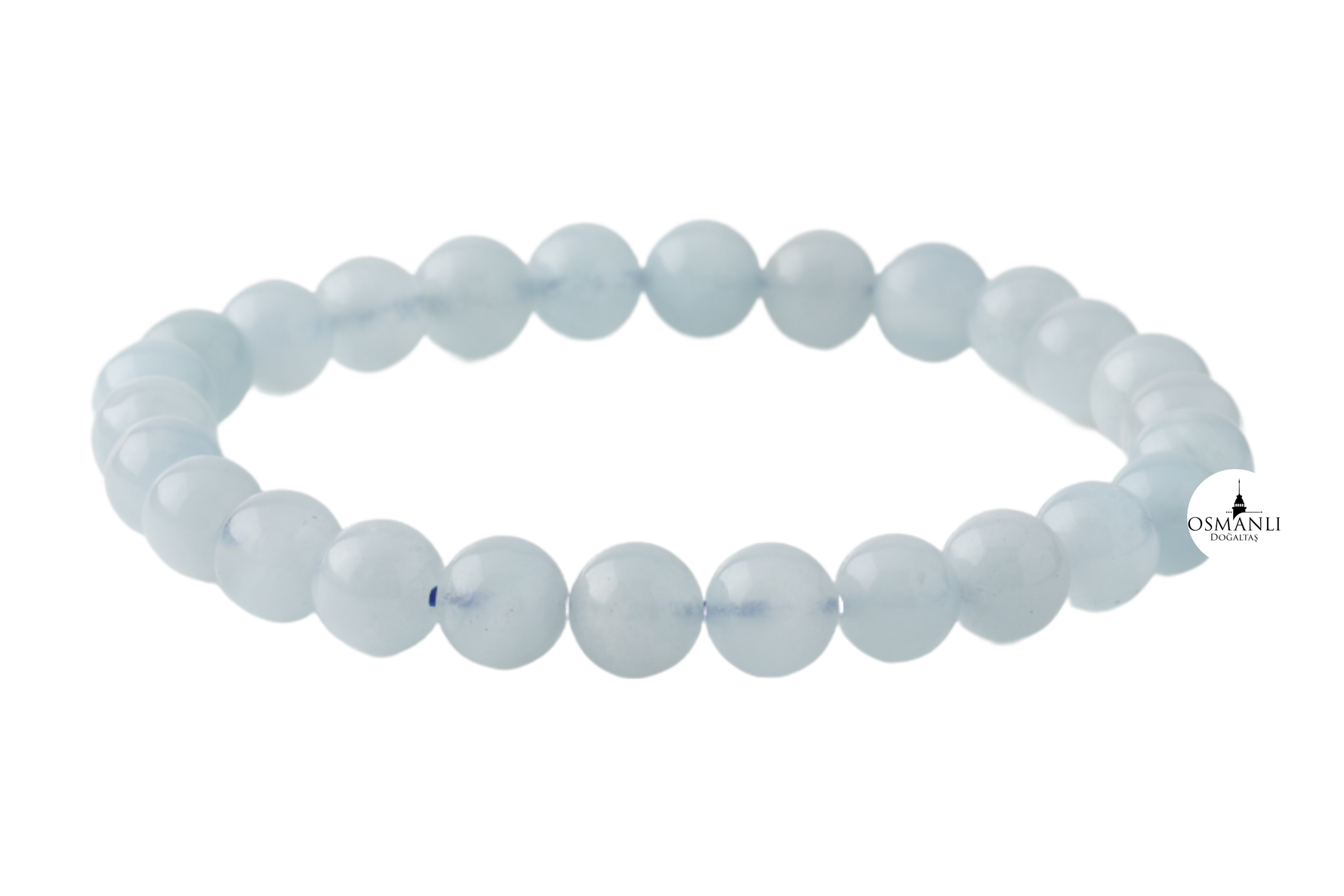 Akuamarin 6mm Doğal Taş Bileklik