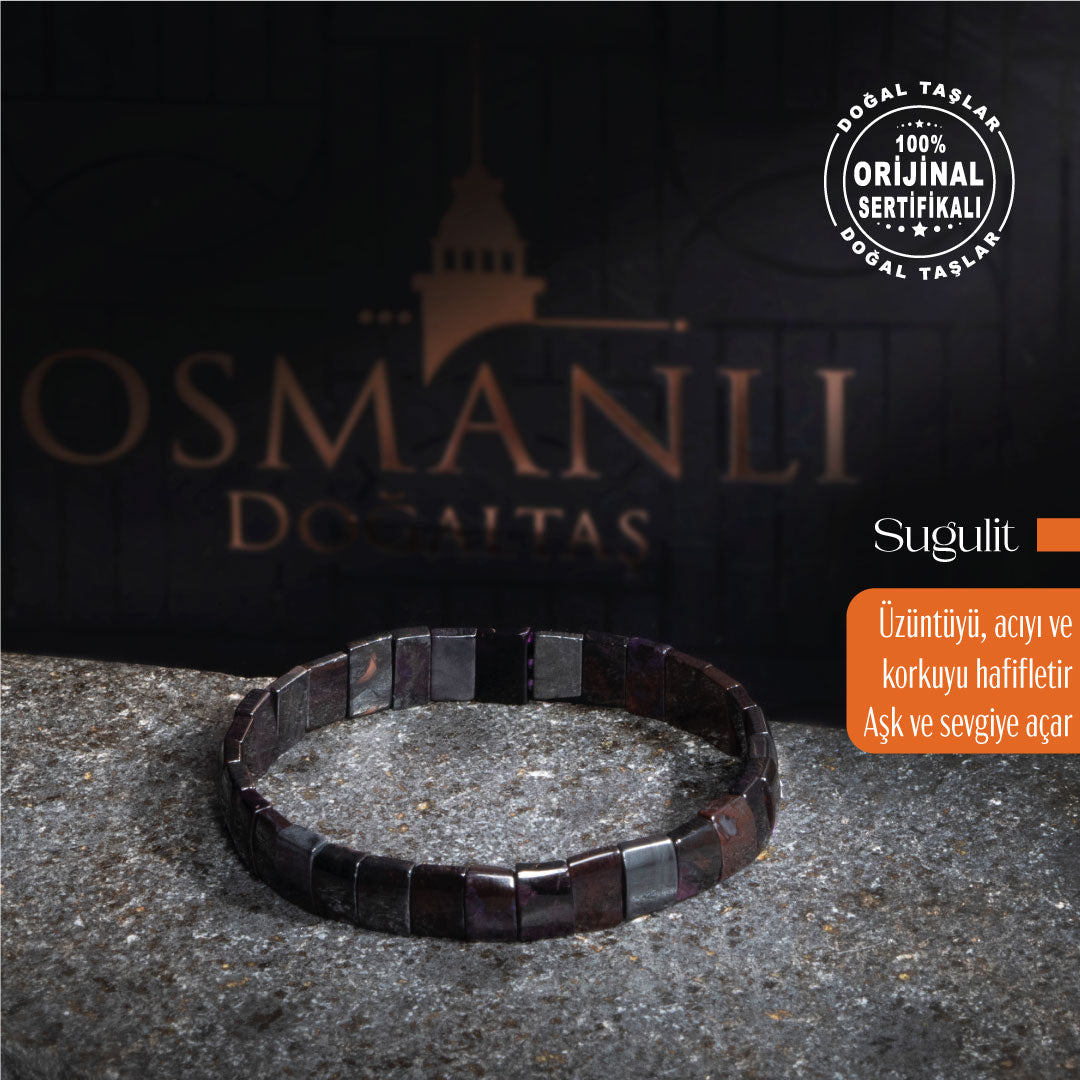 Sertifikalı Osmanlı Geniş Kesim Sugulit Bileklik – Ruhsal Dinginlik