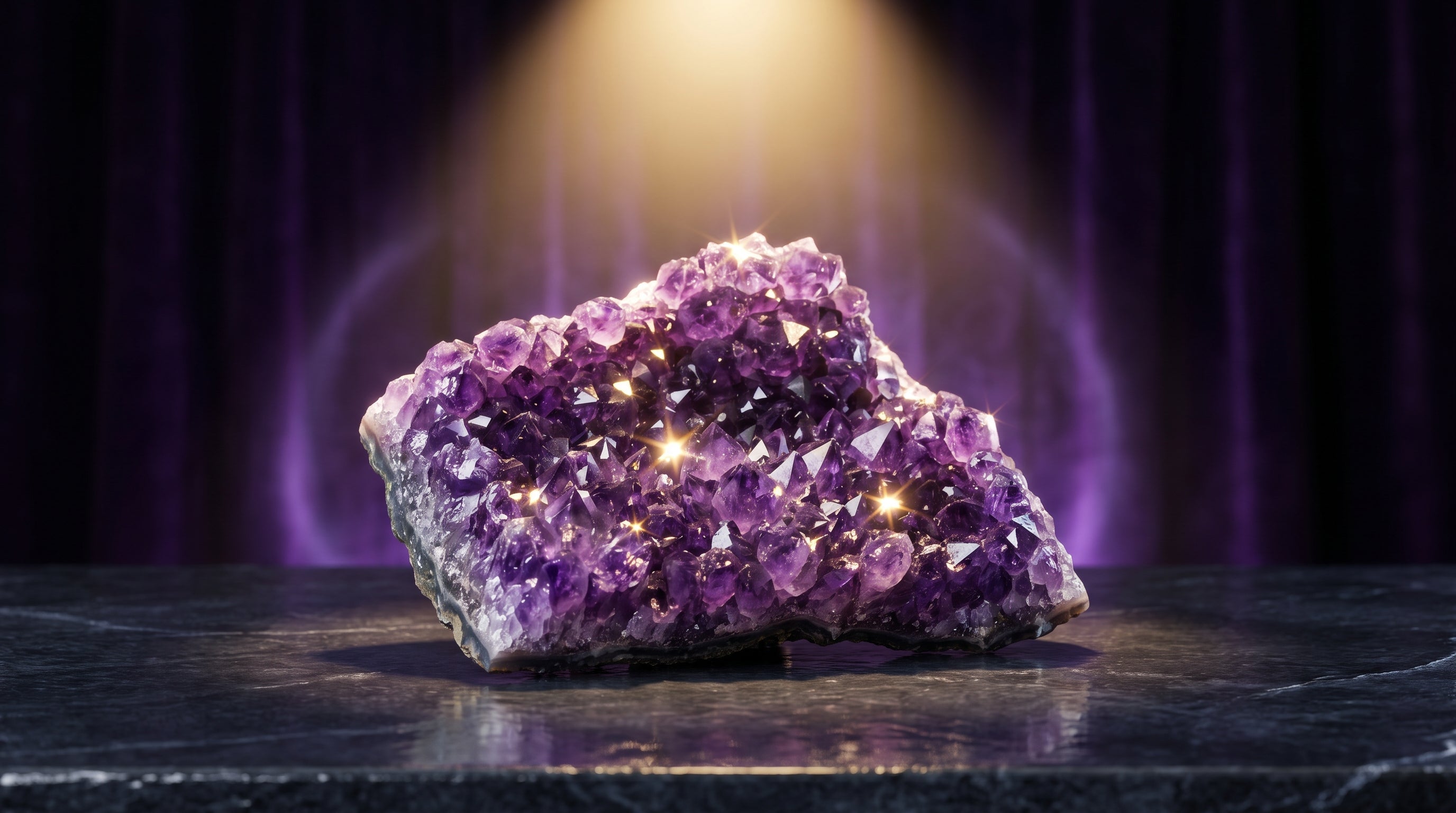 Mor ametist druzy jeod kristali