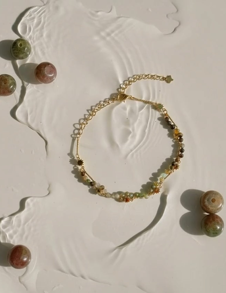 Doğal Taşlı Halhal