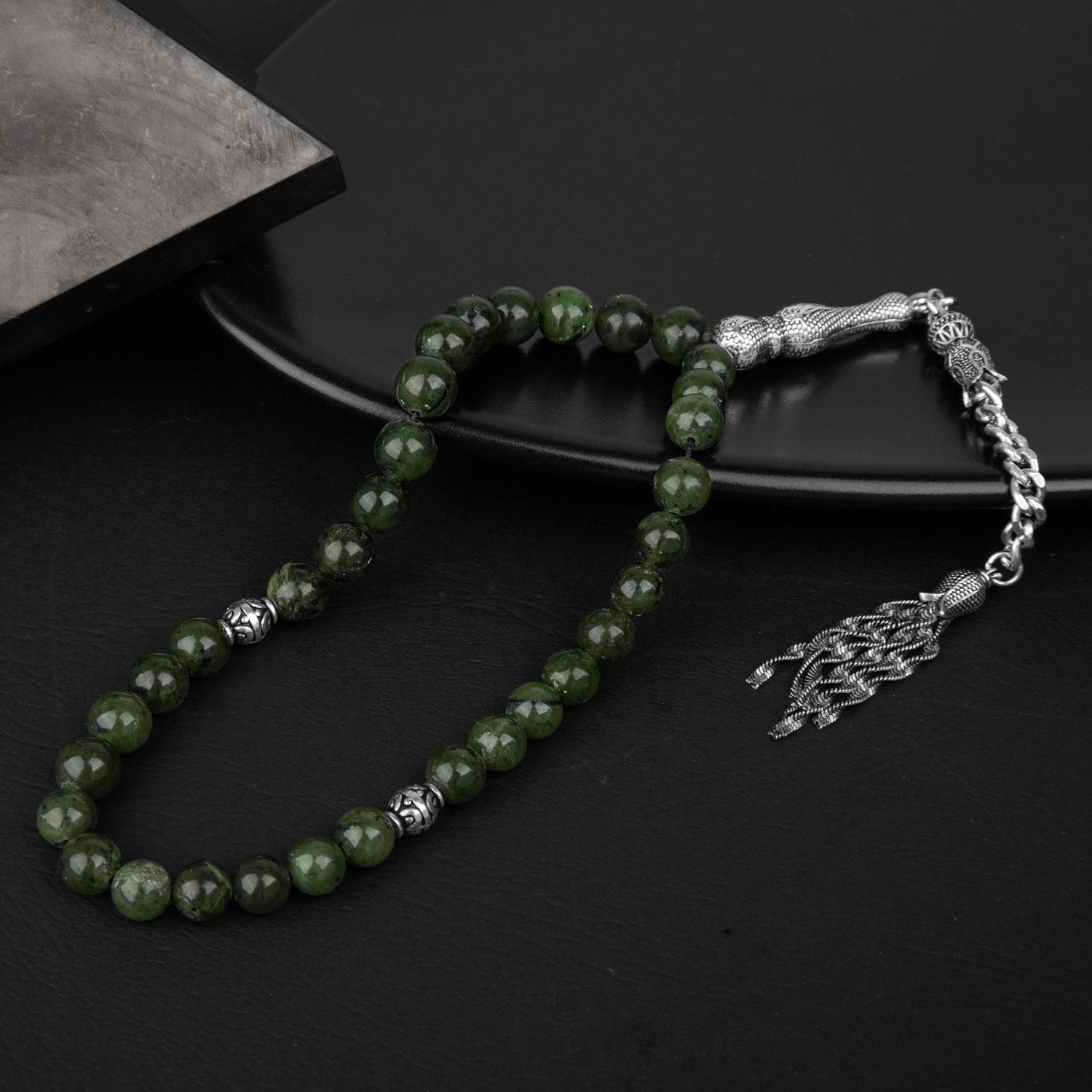 Yeşim Doğal Taş Tesbih 33lük - 8mm