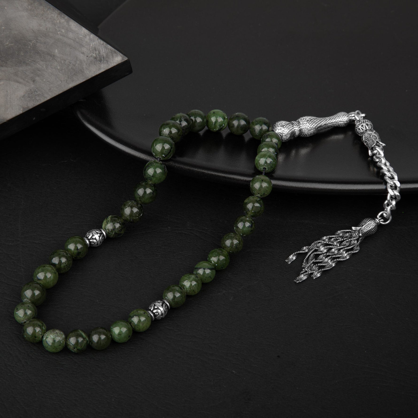 Yeşim Doğal Taş Tesbih 33lük - 8mm