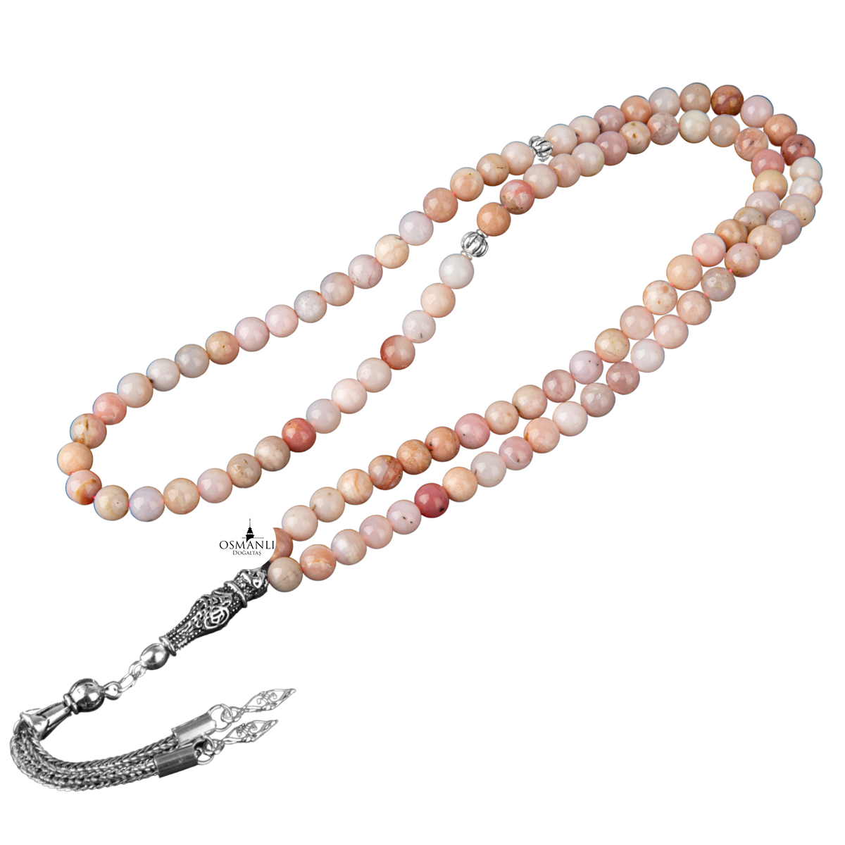 Opal Pembe Doğal Taş Tesbih 99luk - 6mm