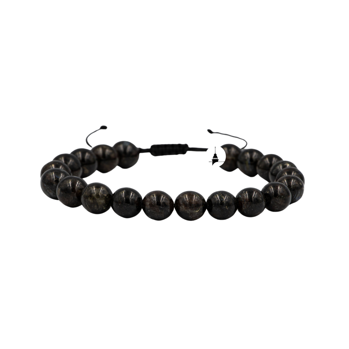 Nuummite 8mm Merdiven Kapama Doğal Taş Bileklik