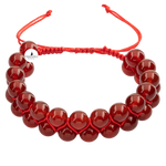 Kırmızı Akik 8mm Çift Sıra Makrome Doğal Taş Bileklik
