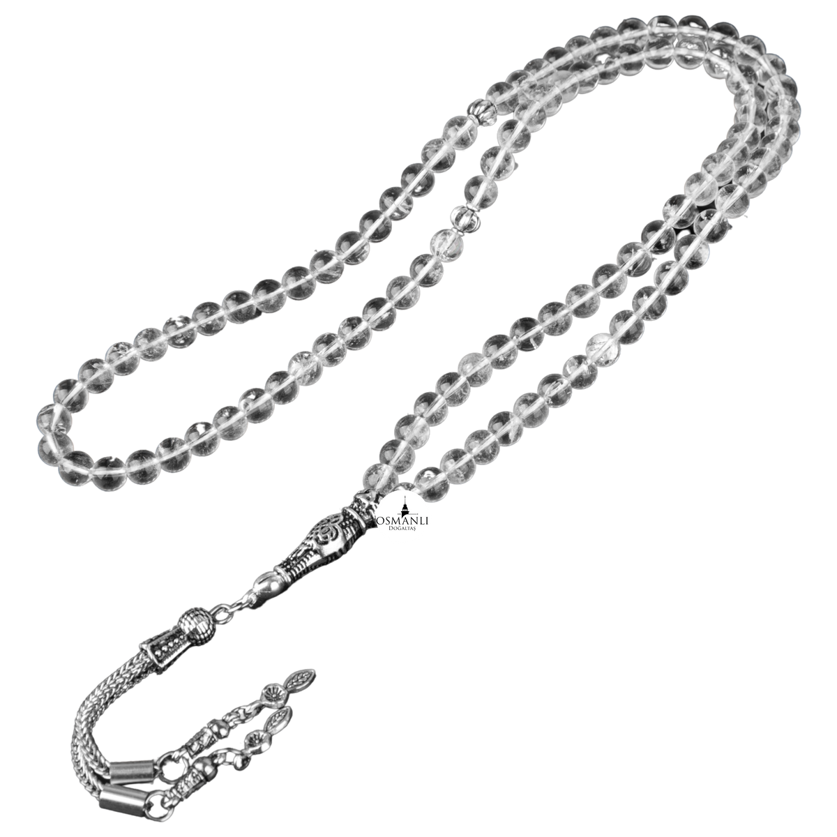 Kristal Kuvars Doğal Taş Tesbih 99luk - 6mm