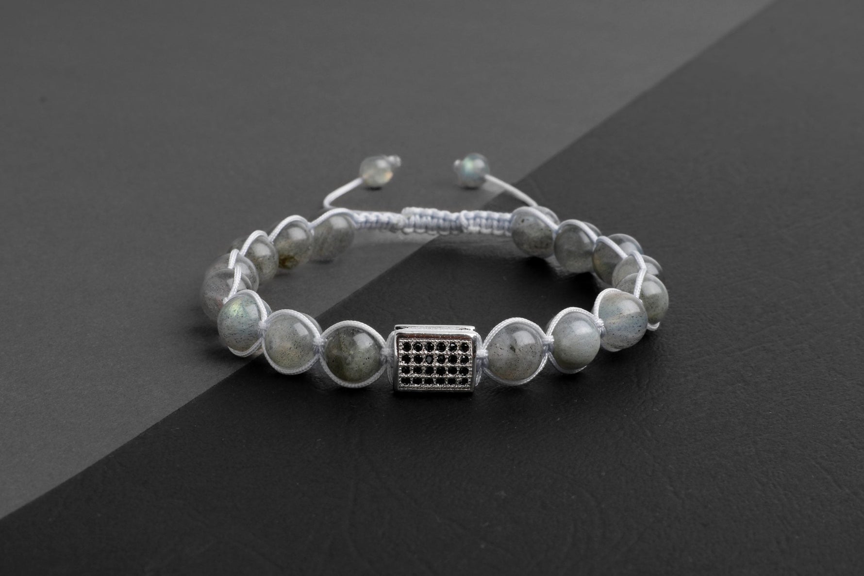 Labradorit Zirkon Doğal Taş Bileklik
