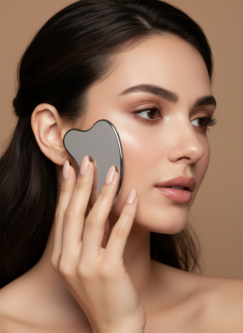 Doğal Taş Gua Sha – Yüz Şekillendirme ve Lenf Masaj Taşı | Sertifikalı Doğal Taş