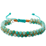 Amazonit 3-4mm Çift Sıra Doğal Taş Bileklik