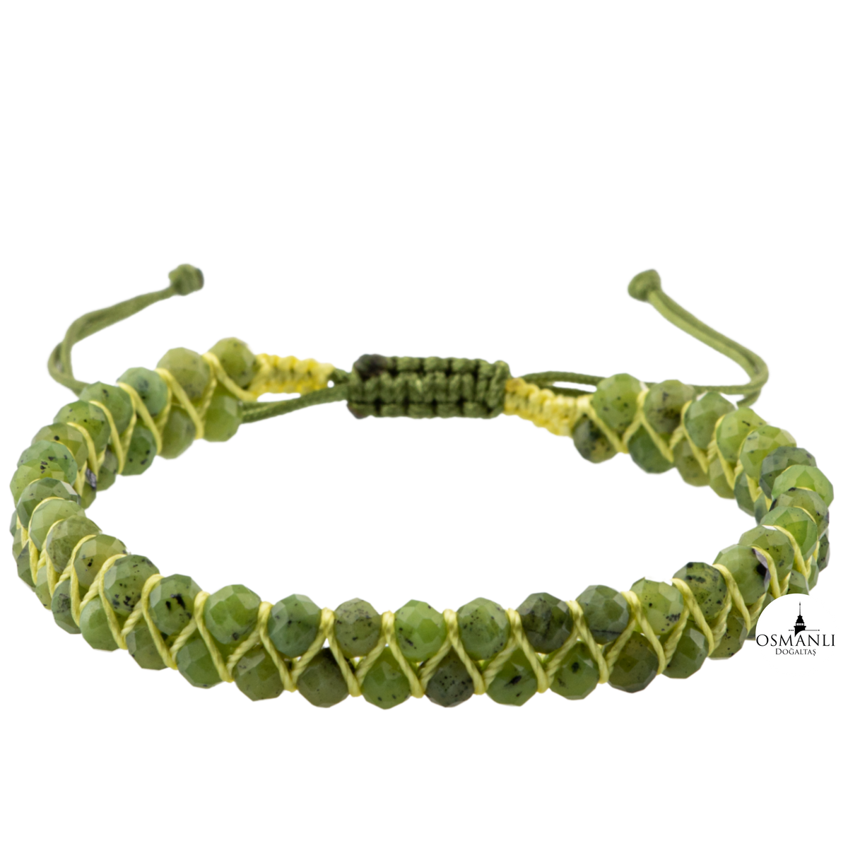 Yeşim 3-4mm Çift Sıra Doğal Taş Bileklik