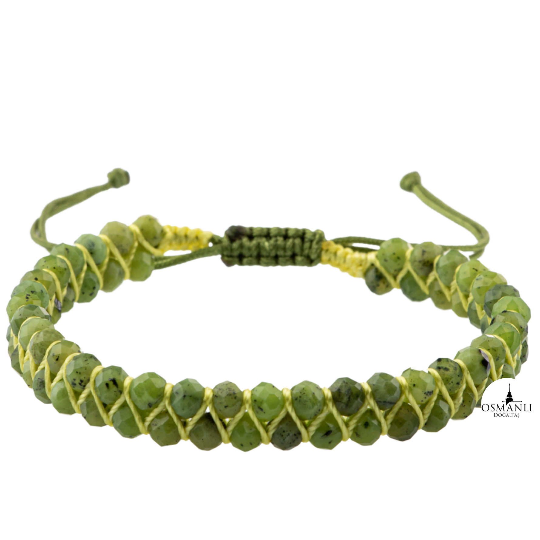 Yeşim 3-4mm Çift Sıra Doğal Taş Bileklik