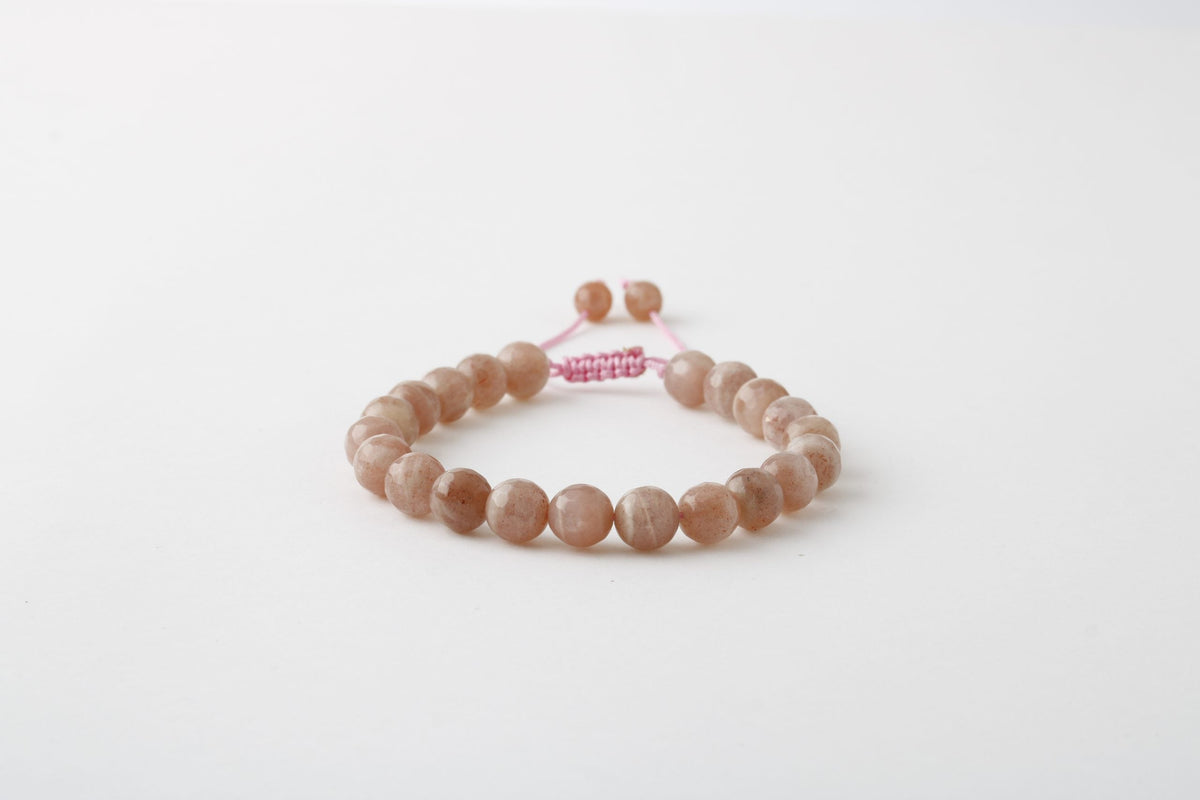 Güneş Taşı 8mm Merdiven Kapama Doğal Taş Bileklik