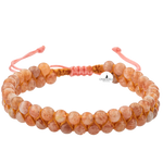 Güneş Taşı 4mm Çift Sıra Doğal Taş Bileklik