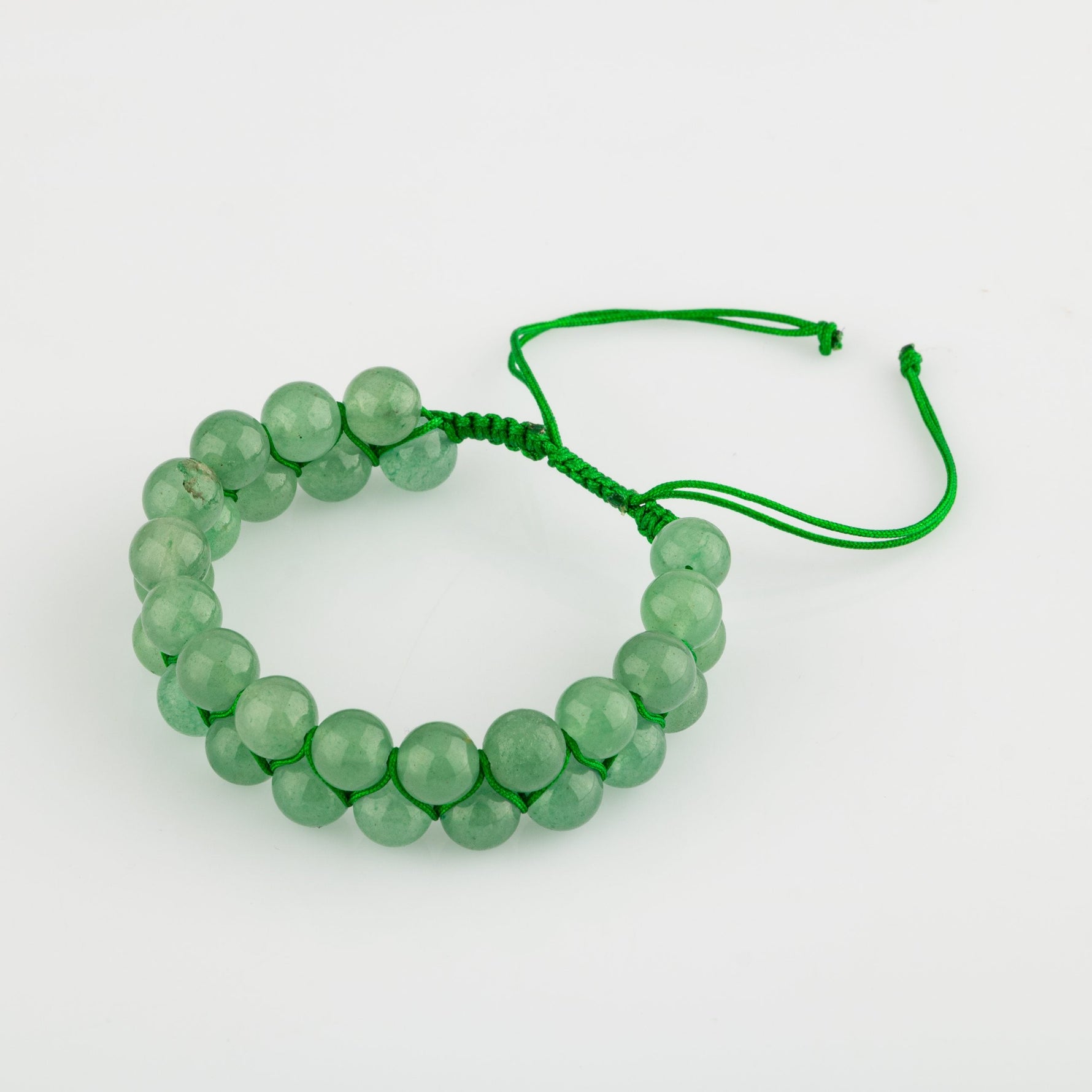 Yeşil Aventurin 8mm Çift Sıra Makrome Doğal Taş Bileklik