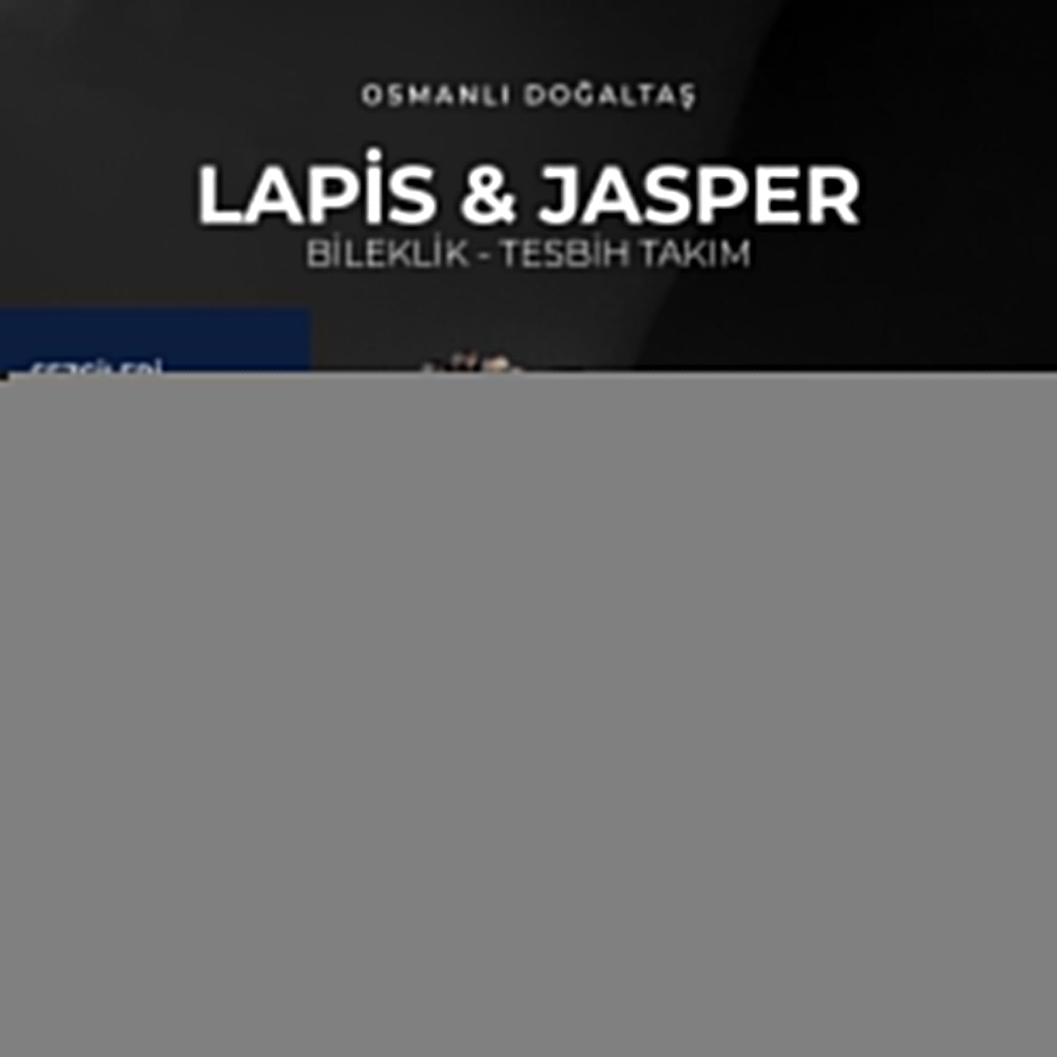 Lapis Lazuli-Jasper Doğal Taş Tesbih Bileklik Seti