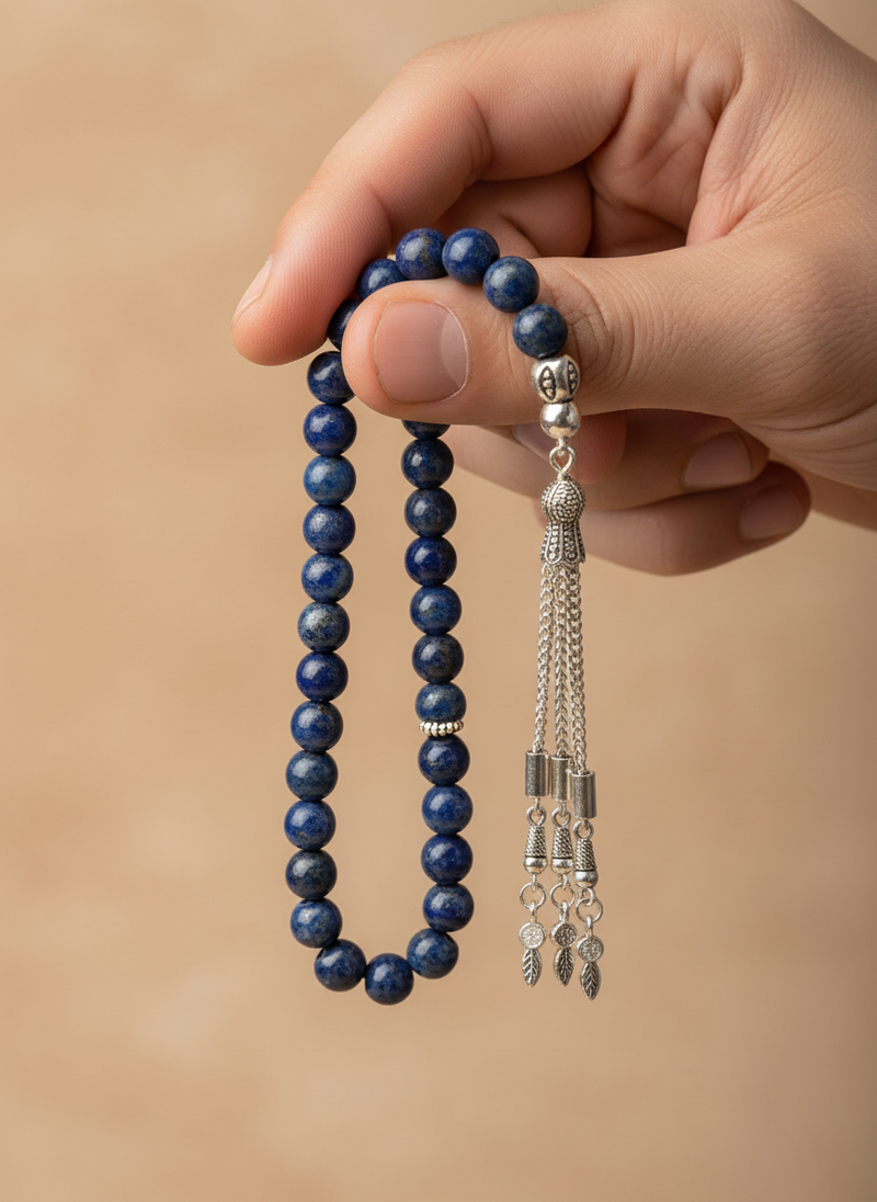 Lapis Lazuli Doğal Taş Tesbih 33lük - 8mm