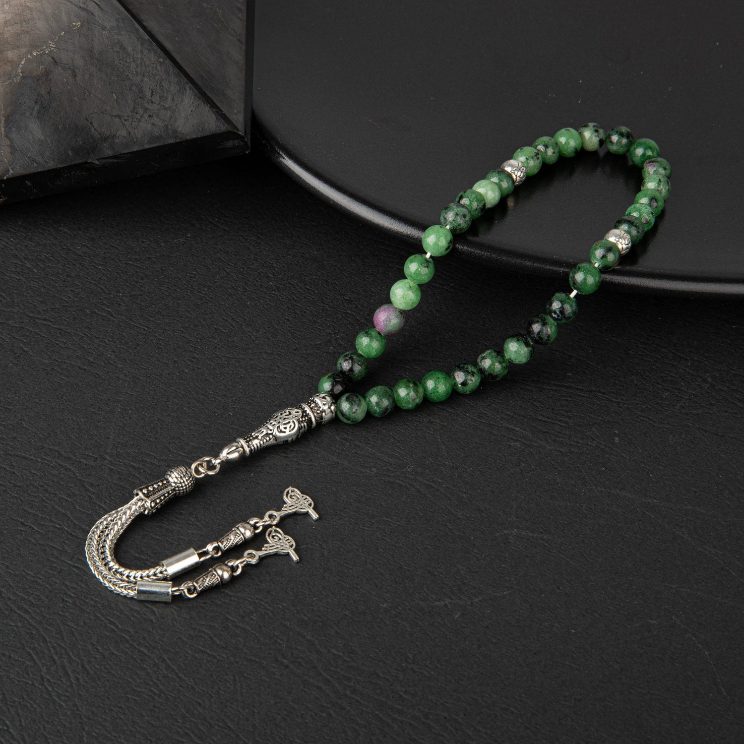 Anyolit Doğal Taş Tesbih 33lük - 6mm