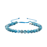 Buz Mavizi Apatit 6mm Merdiven Kapama Doğal Taş Bileklik