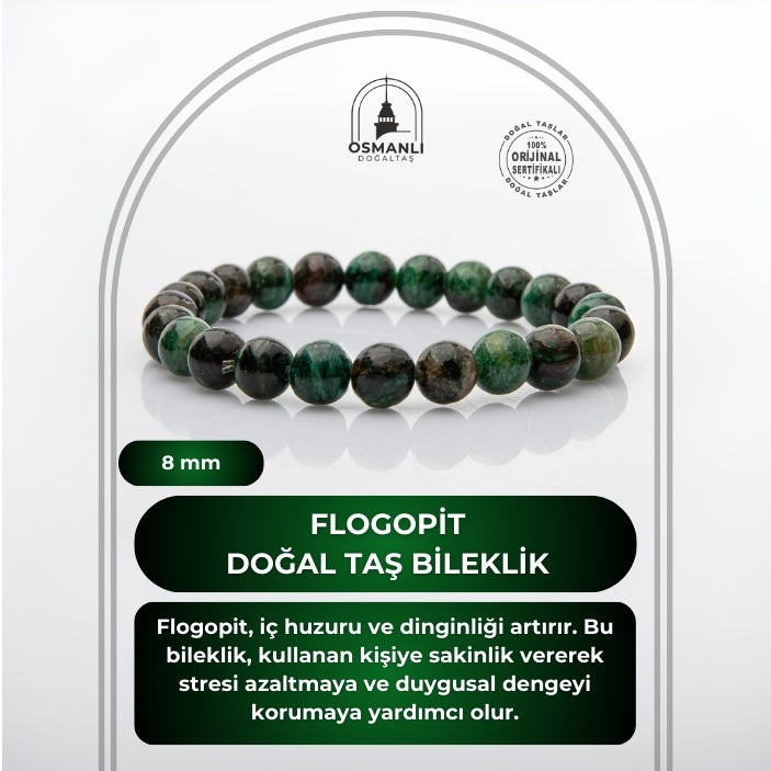 Flogopit 8mm Doğal Taş Bileklik