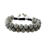 Labradorit 8mm Çift Sıra Makrome Doğal Taş Bileklik