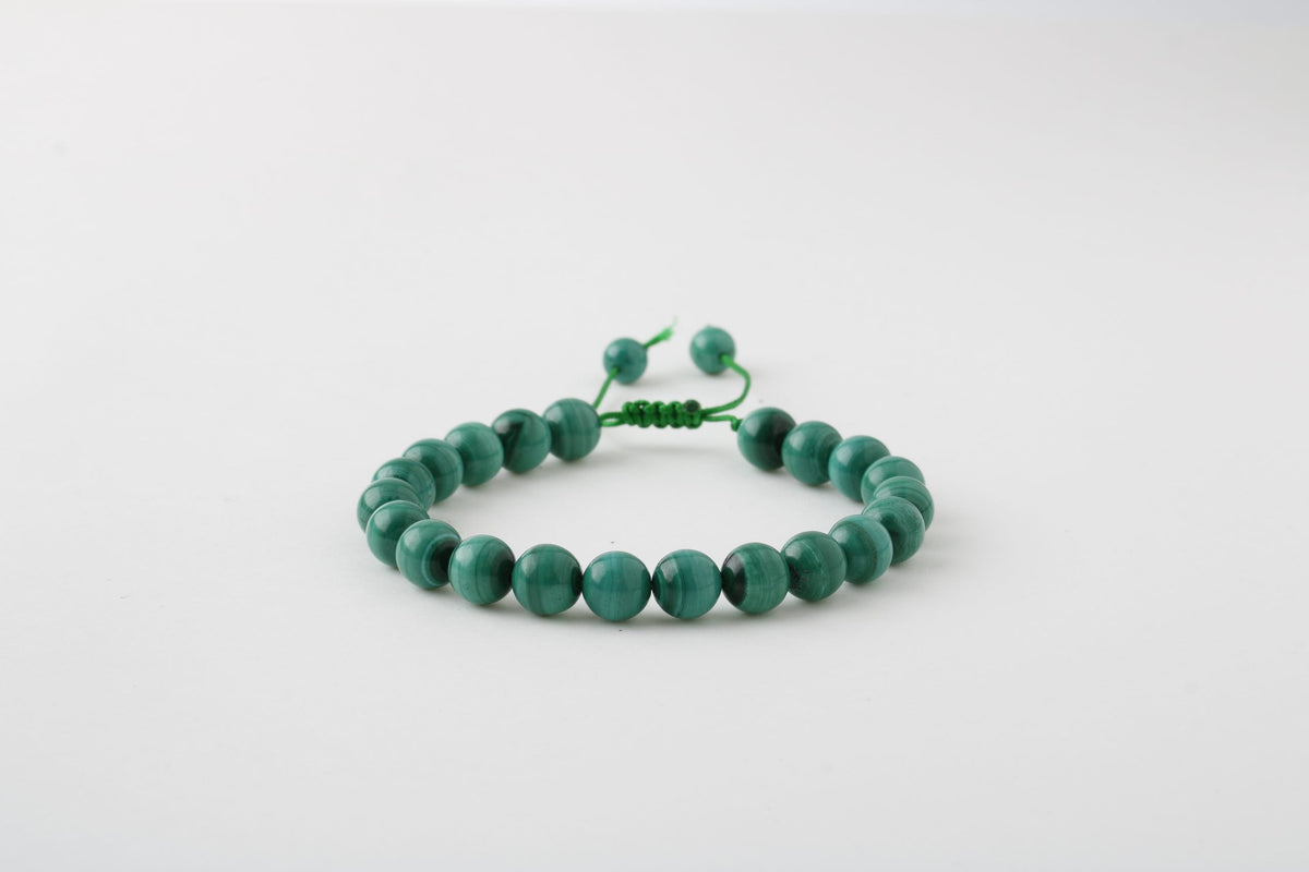 Malakit 8mm Merdiven Kapama Doğal Taş Bileklik
