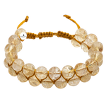 Sitrin 8mm Çift Sıra Makrome Doğal Taş Bileklik