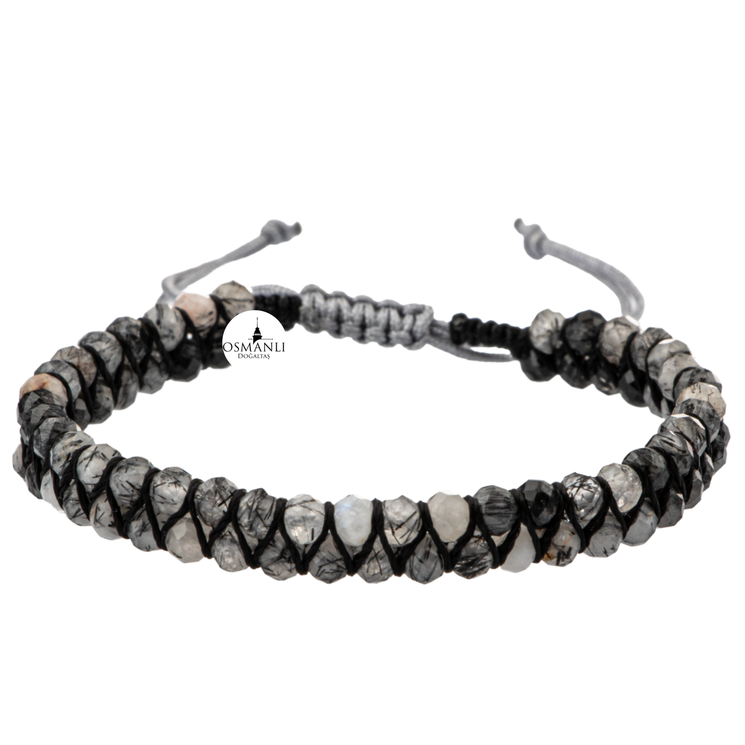 Rutilli Kuvars 3-4mm Çift Sıra Doğal Taş Bileklik