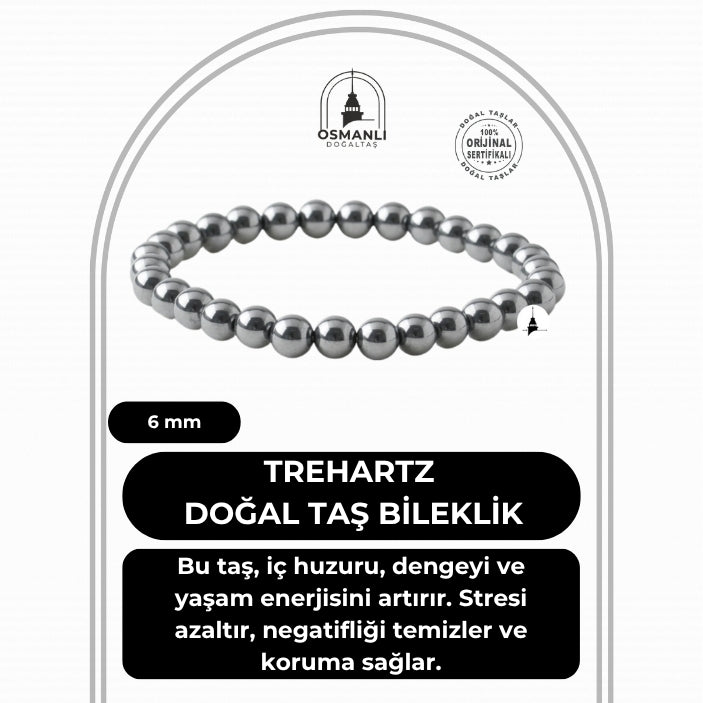 Trehartz 6mm Doğal Taş Bileklik