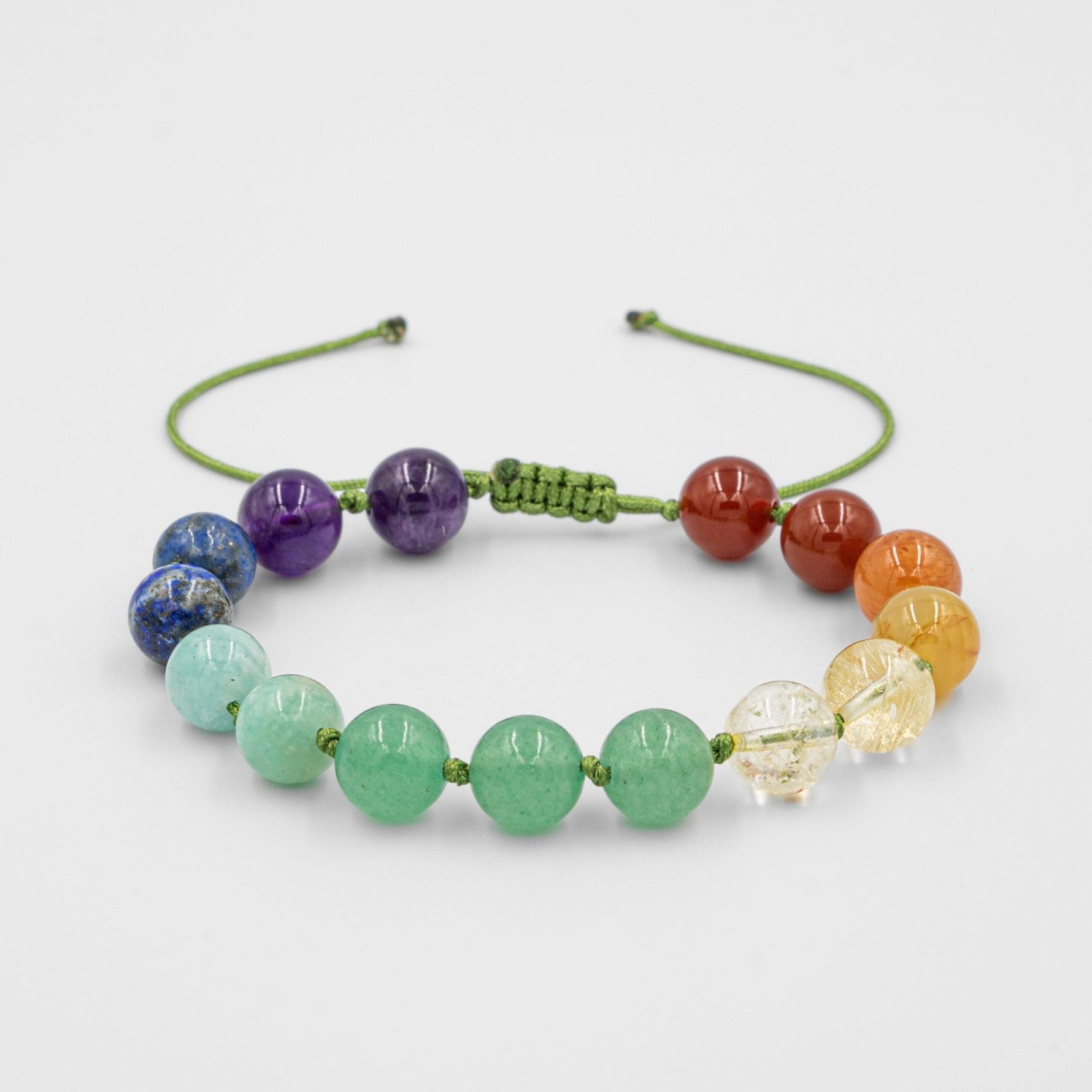 Sertifikalı Hakiki Orijinal 8mm Sitrin-Aventurin-Lapis Lazuli-Karnelyan Akik-Jasper Örme İpli Bileklik