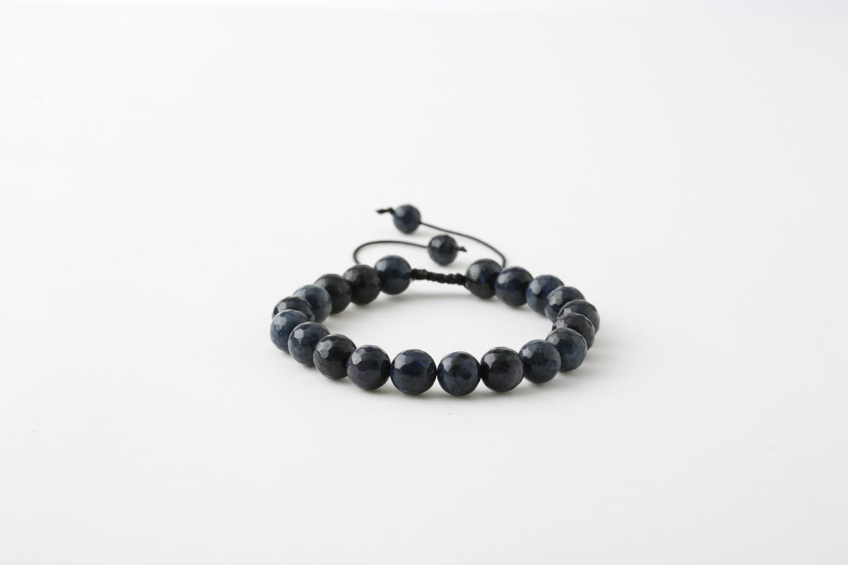 Dumortierit 8mm Merdiven Kapama Doğal Taş Bileklik