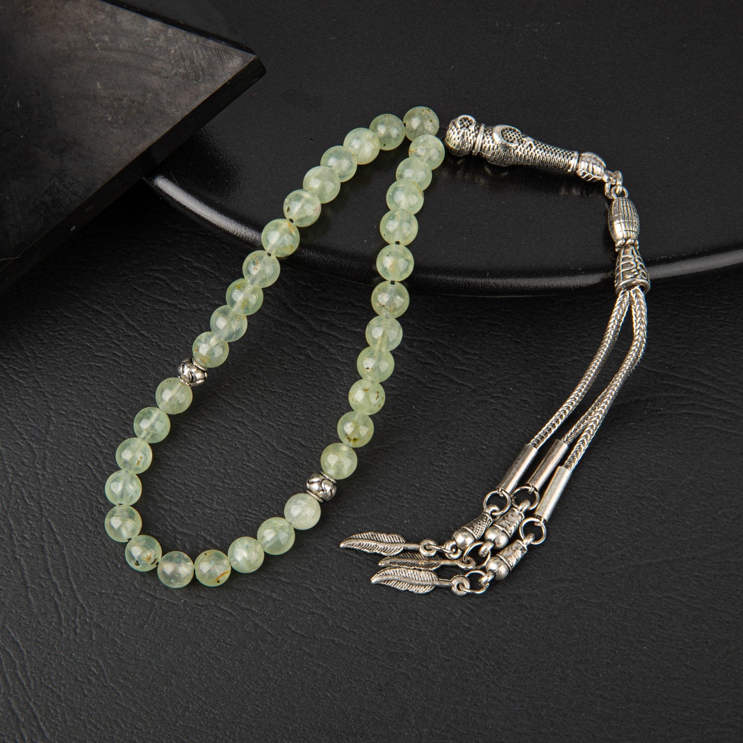 Prehnit Doğal Taş Tesbih 33lük - 6mm