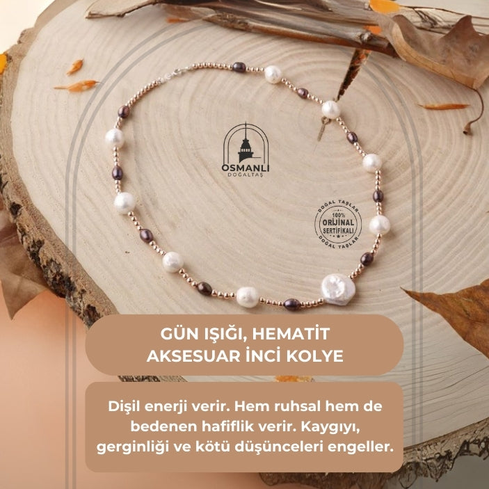 Gün Işığı, Hematit Aksesuar İnci Kolye