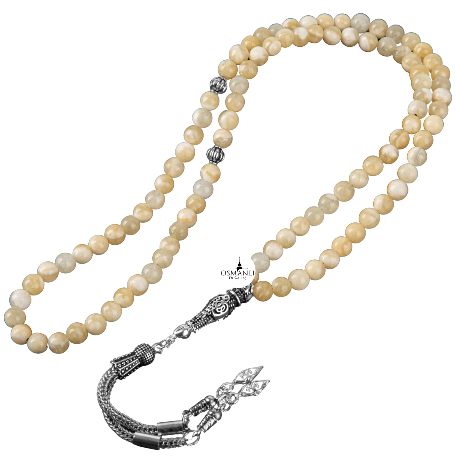 Aragonit Doğal Taş Tesbih 99luk - 6mm