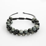 Kedi Gözü 8mm Çift Sıra Makrome Doğal Taş Bileklik