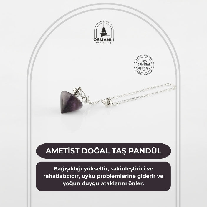 Ametist Doğal Taş Pandül