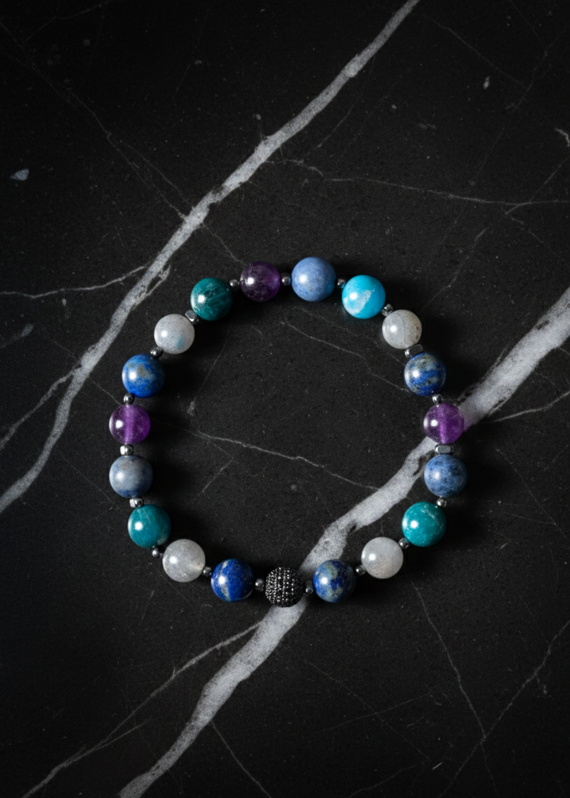 Sertifikalı Üçüncü Göz Çakrası Doğal Taş Bileklik