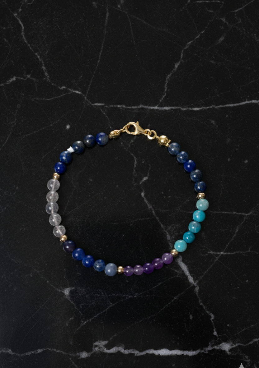 Sertifikalı Üçüncü Göz Çakrası Doğal Taş Bileklik