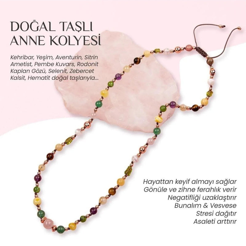 Sertifikalı Doğaltaş Anne Kolyesi ( Anneler gününüz kutlu olsun ❤️❤️❤️ )