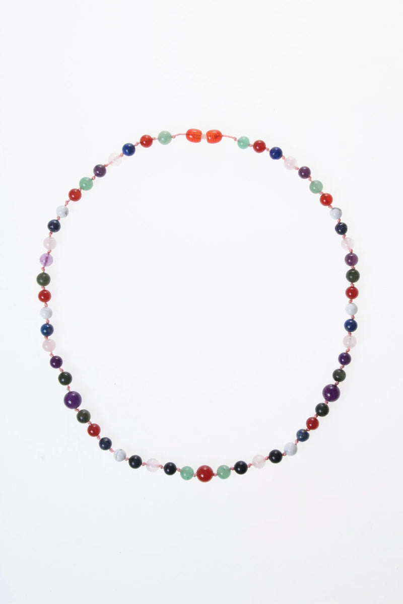 Sertifikalı Kırmızı Akik, Yeşil Aventurin, Lapis, Pembe Kuvars, Ametist, Havlit, Yeşim, Shungite Kız Öğrenci Kolye