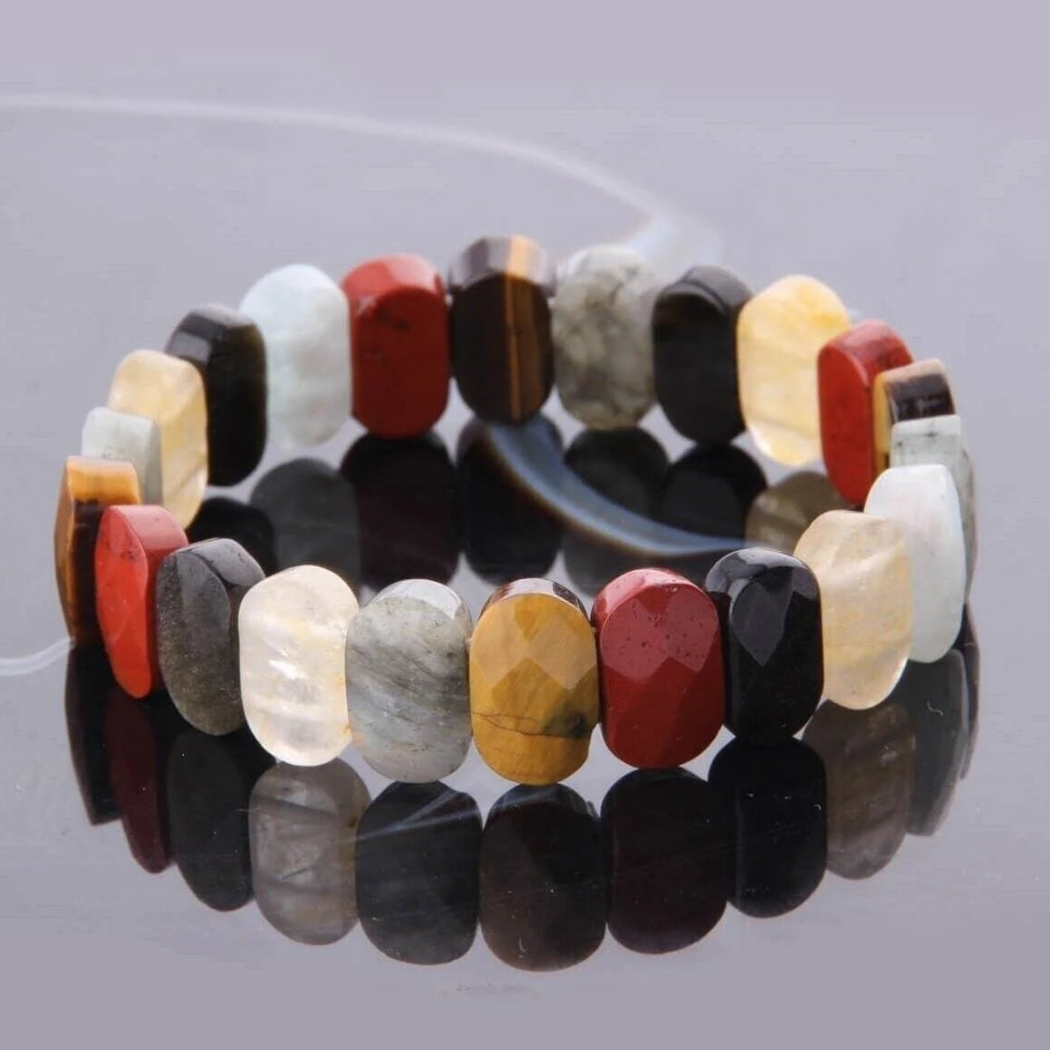 Sertifikalı Akrep Burcu Rolex Doğal Taş Bileklik (SK:345)