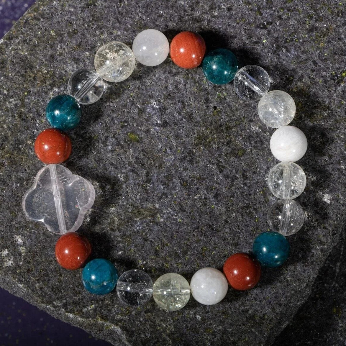 Akrep Burcu Bileklik Ay Taşı, Jasper, Kristal Kuvars, Mavi Apatit, Sitrin