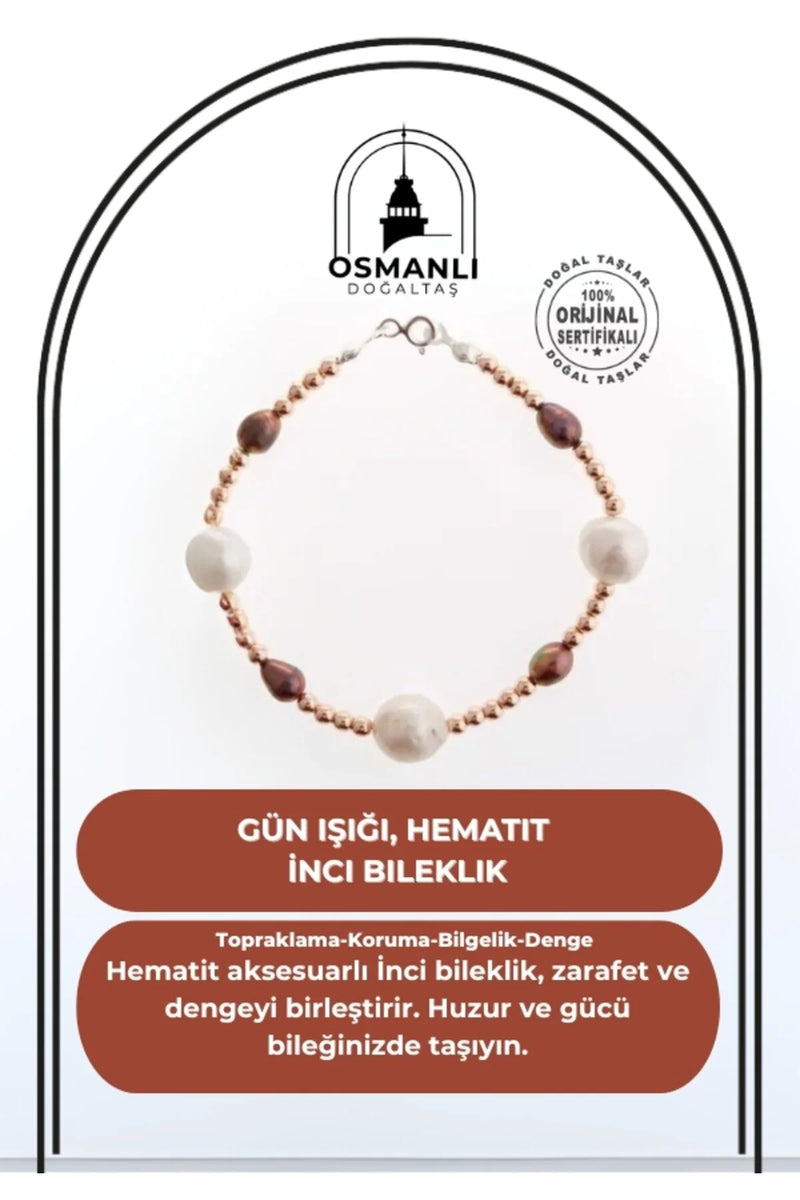 Gün Işığı, Hematit Aksesuar İnci Bileklik