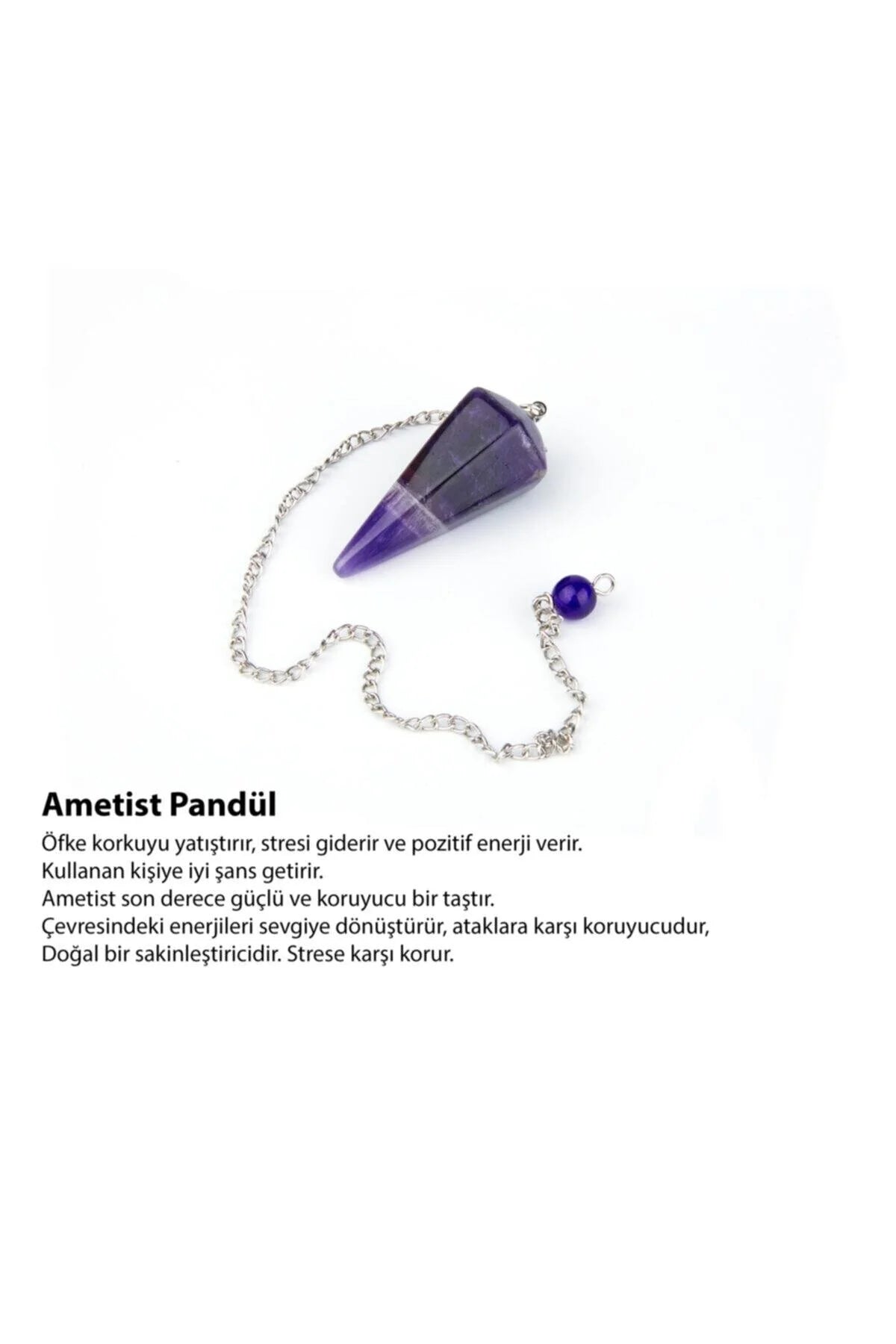 Ametist Doğal Taş Pandül